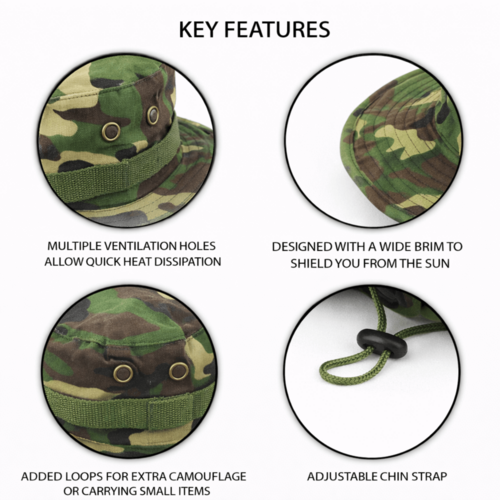 XGear Tactical Wide Brim Boonie Bucket Hat - Image 6
