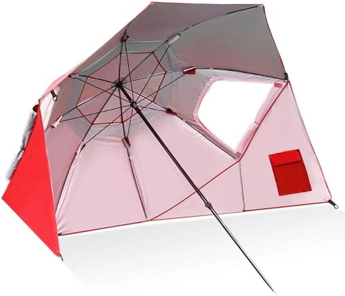 8-Foot SPF 50 Canopy Umbrella For Camping And Beach Use - Image 2