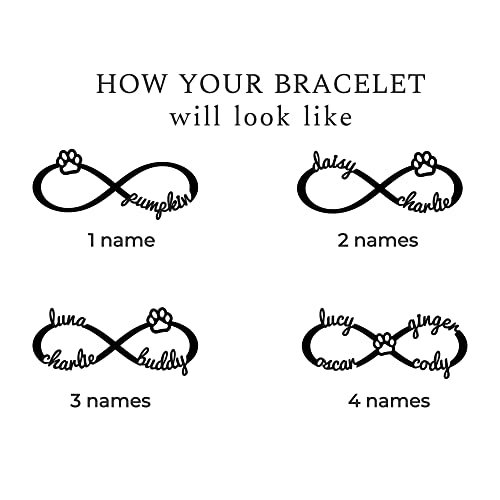 Custom Pet Name Bracelet, Pet Memorial Bracelet, Dog Cat Mom Bracelet - Image 4