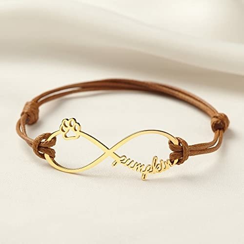 Custom Pet Name Bracelet, Pet Memorial Bracelet, Dog Cat Mom Bracelet - Image 3