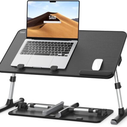 Height and Angle Adjustable Laptop Desk for Bed and Couch