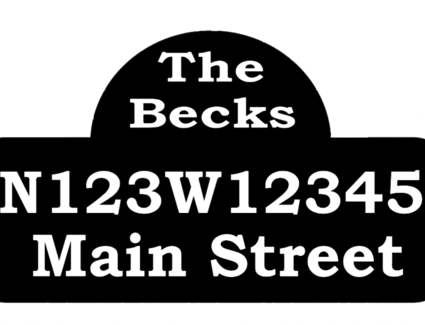 Address Plaque Round Top – Metal Wall Art