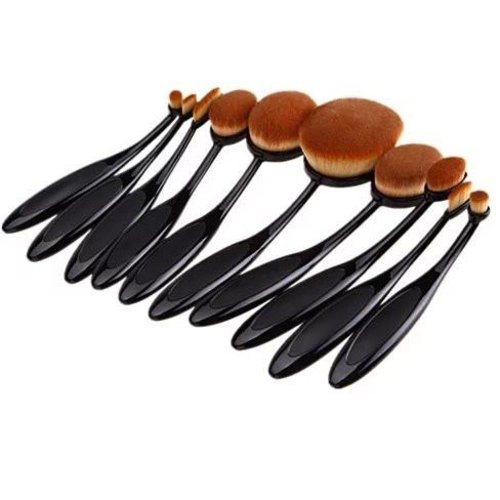 Beauty Experts Set of 10 Oval Beauty Brushes - Image 2