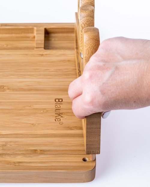 Bamboo Cheese Board and Knife Set - 14x11 inch Charcuterie Board with - Image 13