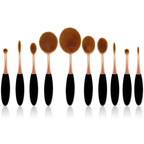 Beauty Experts Set of 10 Oval Beauty Brushes - Image 9