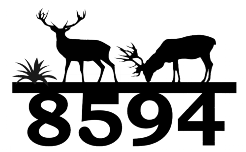 Deer Address Plaque - Metal Wall Art - Image 2