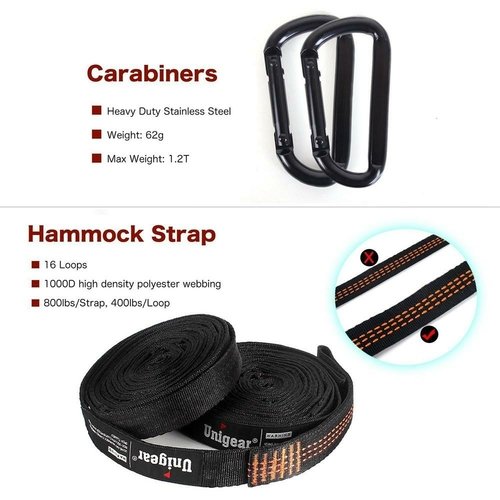 Double/Single Portable Hammock Set - Image 6