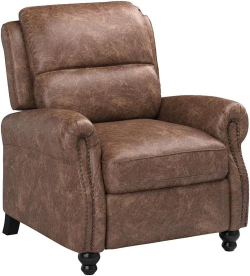 Pushback Recliner Chair With Rivet Detail For Living Room - Image 4