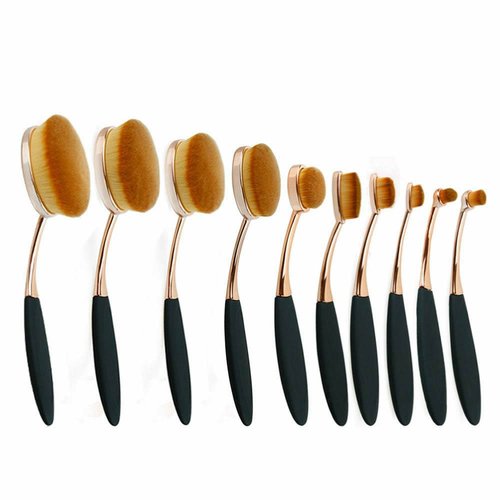 Beauty Experts Set of 10 Oval Beauty Brushes - Image 6