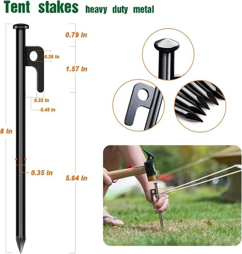 8-Foot SPF 50 Canopy Umbrella For Camping And Beach Use - Image 6