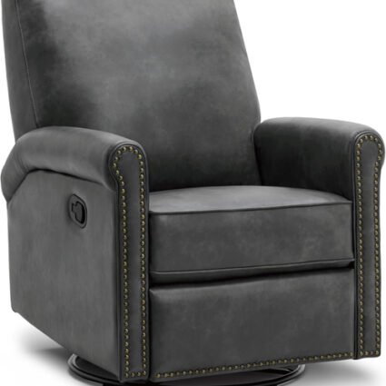 Large Leather Recliner Chair With Swivel Rocker Living Room