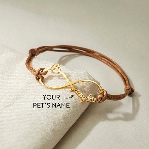 Custom Pet Name Bracelet, Pet Memorial Bracelet, Dog Cat Mom Bracelet - Image 5