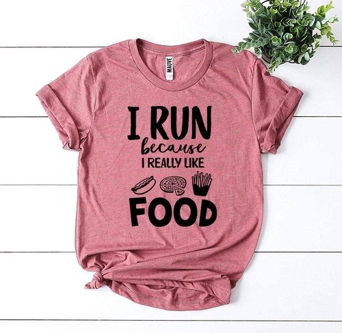 I Run Because I Really Like Food T-shirt - Image 4