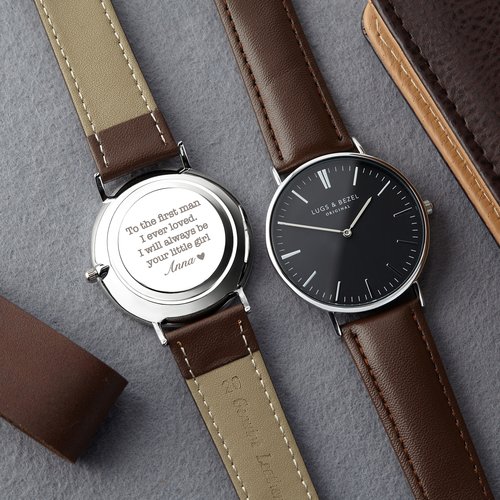 Personalized Mens Watch, Engraved Watch Gift for Boyfriend Husband - Image 2