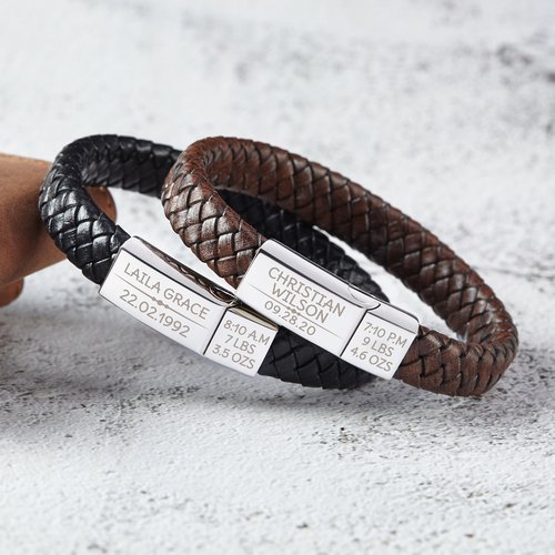 First Time Dad Gifts, New Dad Gifts, Baby Footprint Bracelet - Image 6