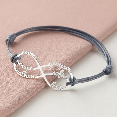 Mom Bracelet With Kids Names, Infinity Bracelet With Names,Mom Jewelry - Image 6