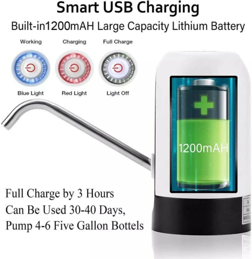 Electric Automatic Water Pump Drinking Water Bottle Pump - Image 4
