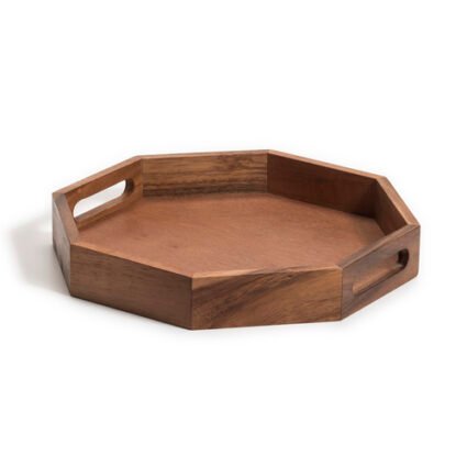 Octagon Wood Charcuterie/Serving Tray 17″