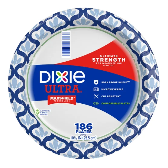 Dixie Ultra 10-1/16" Paper Plate, 186-count - Image 2