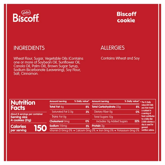 Lotus Biscoff Cookies, 8.8 oz., 4 Count - Image 2