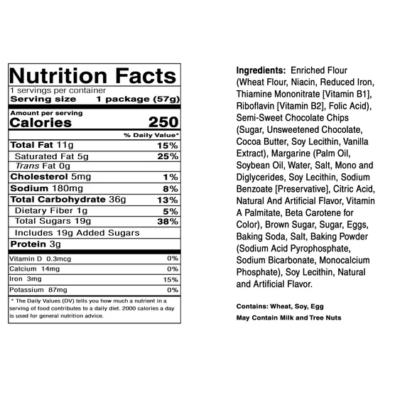 Sweet Serenity Bite Size Premium Cookies, Chocolate Chip, 2 oz, 30-count - Image 2