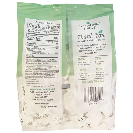 Hospitality Mints Thank You Buttermints, 26 oz - Image 2