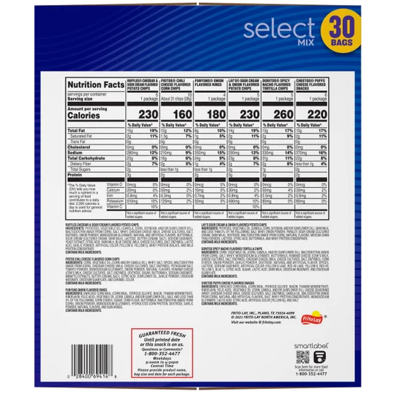 Frito Lay Select Mix, Variety Pack, 30-count - Image 2