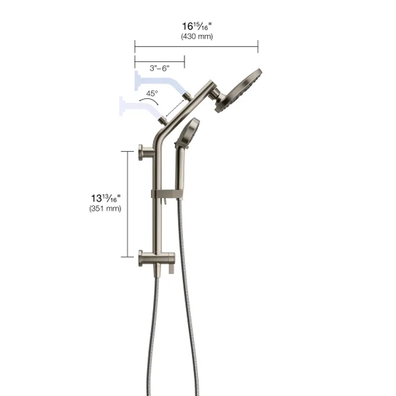 Kohler HydroRail 3-in-1 Multifunction Showerhead and Column Kit - Image 2