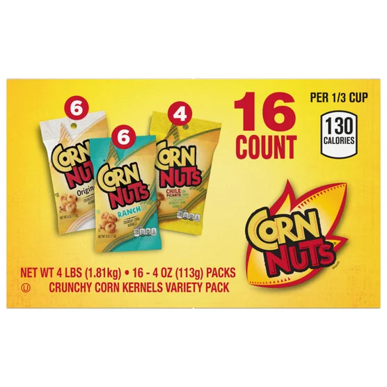 Corn Nuts Crunchy Corn Kernels, Variety Pack, 4 oz, 16-count - Image 2