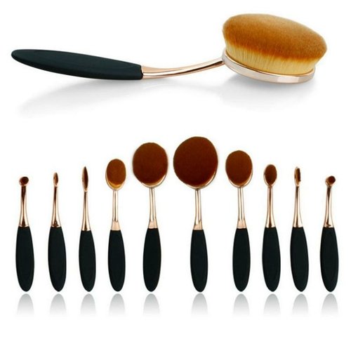 Beauty Experts Set of 10 Oval Beauty Brushes - Image 7